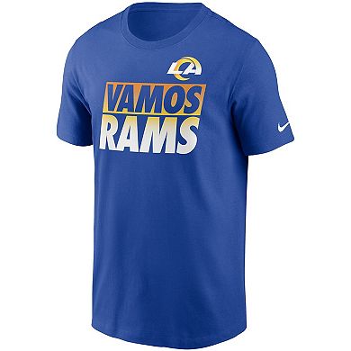 Men's Nike Royal Los Angeles Rams Hometown Collection Vamos T-Shirt