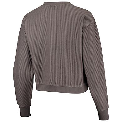 Women's League Collegiate Wear Charcoal Kentucky Wildcats Corded Timber Cropped Pullover Sweatshirt