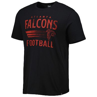 Men's '47 Black Atlanta Falcons Wordmark Rider Franklin T-Shirt