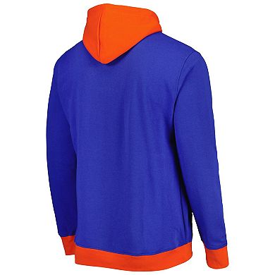 Men's Mitchell & Ness Royal Denver Broncos Big Face 5.0 Pullover Hoodie