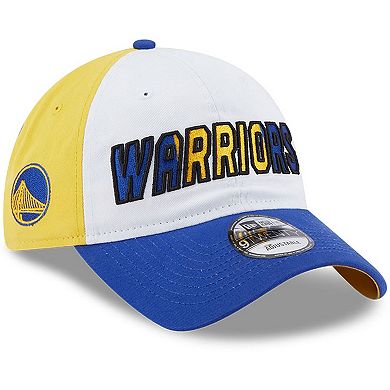 Men's New Era  White/Royal Golden State Warriors Back Half 9TWENTY Adjustable Hat