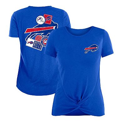 Women's New Era Royal Buffalo Bills Athletic Slub Front Knot T-Shirt