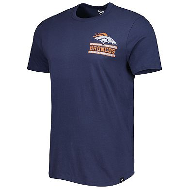 Men's '47 Navy Denver Broncos Open Field Franklin T-Shirt