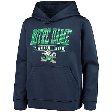 Youth Navy Notre Dame Fighting Irish Fast Pullover Hoodie