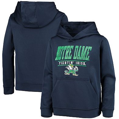 Youth Navy Notre Dame Fighting Irish Fast Pullover Hoodie
