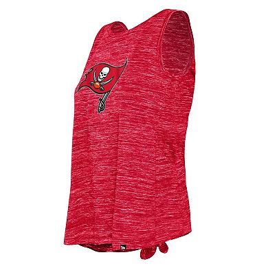 Women's New Era Red Tampa Bay Buccaneers Space Dye Tie-Back Tank Top