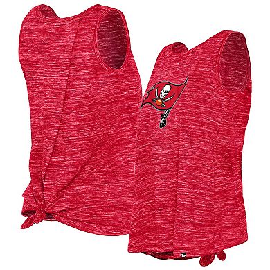Women's New Era Red Tampa Bay Buccaneers Space Dye Tie-Back Tank Top