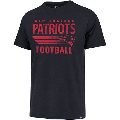 Men's '47 Navy New England Patriots Wordmark Rider Franklin T-Shirt