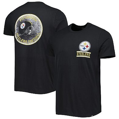 Men's '47 Black Pittsburgh Steelers Open Field Franklin T-Shirt