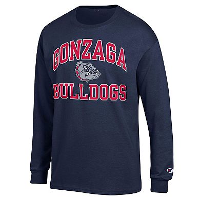 Men's Champion Navy Gonzaga Bulldogs High Motor Long Sleeve T-Shirt