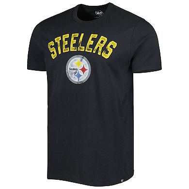 Men's '47 Black Pittsburgh Steelers All Arch Franklin T-Shirt