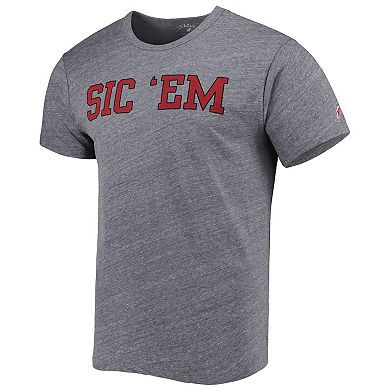 Men's League Collegiate Wear Heather Gray Georgia Bulldogs Local Victory Falls Tri-Blend T-Shirt