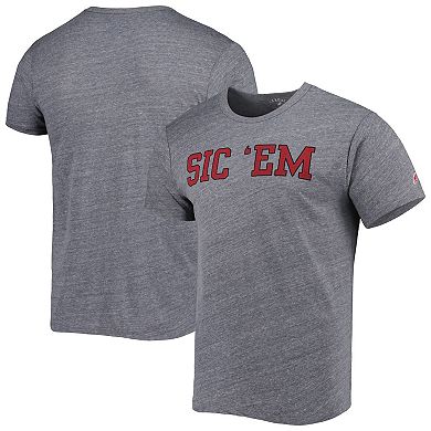 Men's League Collegiate Wear Heather Gray Georgia Bulldogs Local Victory Falls Tri-Blend T-Shirt
