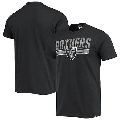 Men's '47 Black Las Vegas Raiders Team Stripe T-Shirt