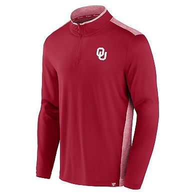 Men's Fanatics Branded Crimson Oklahoma Sooners Recharged Quarter-Zip Jacket