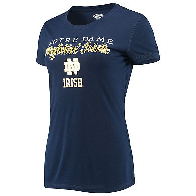 Women's Concepts Sport Navy/Gold Notre Dame Fighting Irish Lodge T-Shirt & Flannel Pants Sleep Set