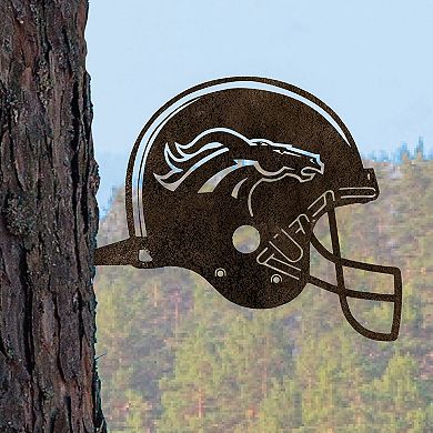 Denver Broncos Metal Garden Art Helmet Spike