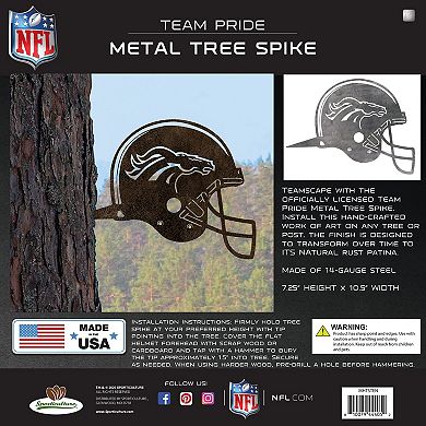 Denver Broncos Metal Garden Art Helmet Spike