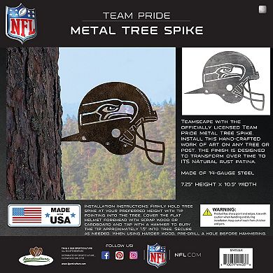 Seattle Seahawks Metal Garden Art Helmet Spike