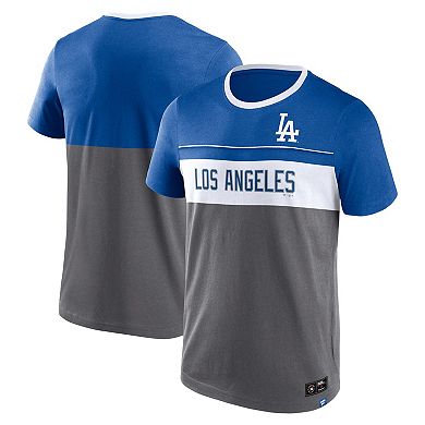 Men's Fanatics Branded Gray Los Angeles Dodgers Claim The Win T-Shirt