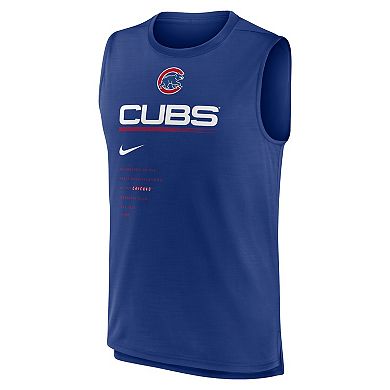 Men's Nike Royal Chicago Cubs Exceed Performance Tank Top