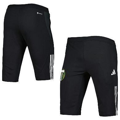 Men's adidas Black Portland Timbers 2023 On-Field Training AEROREADY Half Pants
