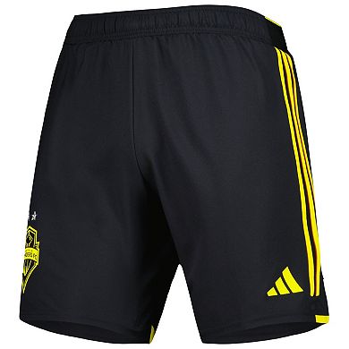 Men's adidas Black Seattle Sounders FC 2023 Away AEROREADY Authentic Shorts