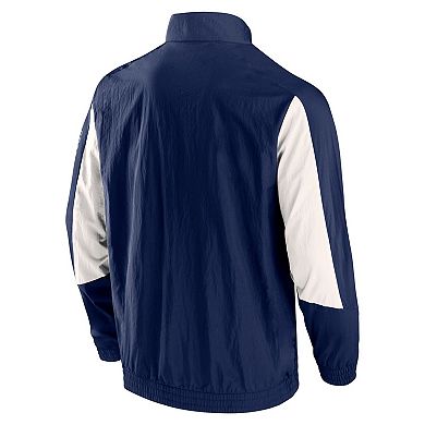 Men's Fanatics Branded  Navy Sporting Kansas City Net Goal Raglan Full-Zip Track Jacket