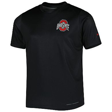 Youth Columbia Black Ohio State Buckeyes Terminal Tackle Two-Hit Omni-Shade T-Shirt