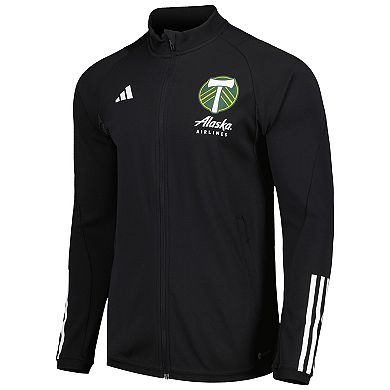 Men's adidas Black Portland Timbers 2023 On-Field AEROREADY Full-Zip Training Top