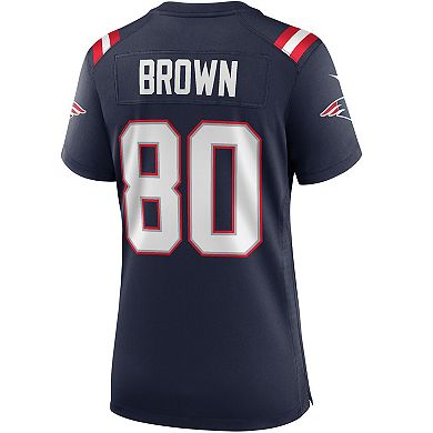 Women's Nike Troy Brown Navy New England Patriots Game Retired Player Jersey
