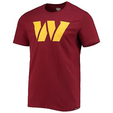 Men's '47 Burgundy Washington Commanders Logo Imprint Super Rival T-Shirt