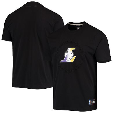 Men's NBA x Hugo Boss Black Los Angeles Lakers Basket T-Shirt