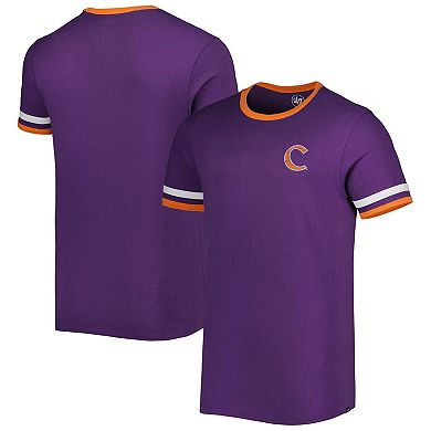 Men's '47 Purple Clemson Tigers Otis Ringer T-Shirt