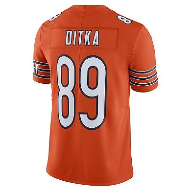 Men's Nike Mike Ditka Orange Chicago Bears Alternate Vapor Untouchable Limited Retired Player Jersey