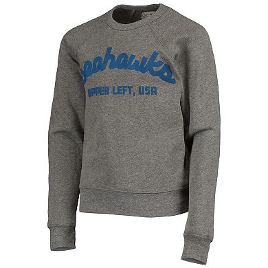 Youth THE GREAT PNW Heathered Gray Seattle Seahawks Pacific Script Pullover Sweatshirt