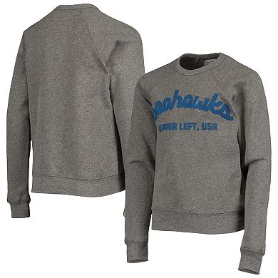 Youth THE GREAT PNW Heathered Gray Seattle Seahawks Pacific Script Pullover Sweatshirt