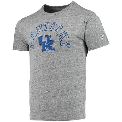 Men's League Collegiate Wear Heathered Gray Kentucky Wildcats Tide Seal Nuevo Victory Falls Tri-Blend T-Shirt