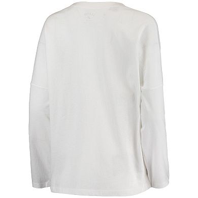 Women's League Collegiate Wear White Kentucky Wildcats Clothesline Oversized Long Sleeve T-Shirt
