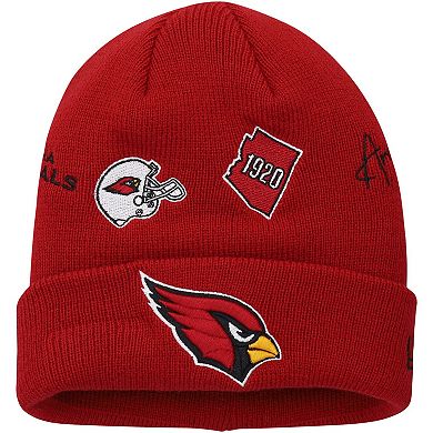 Youth New Era  Cardinal Arizona Cardinals Identity Cuffed Knit Hat