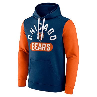 Men's Fanatics Branded Navy Chicago Bears Extra Point Pullover Hoodie