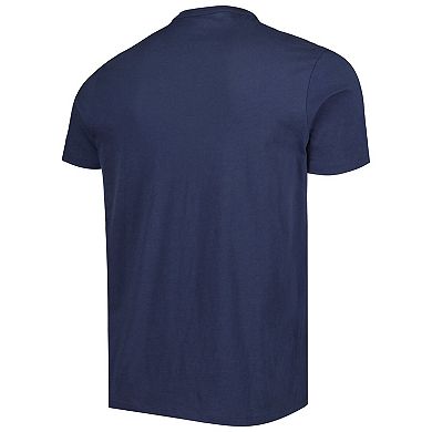 Men's '47 Navy Chicago Bears Logo Team Stripe T-Shirt