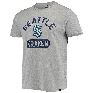 Men's '47 Heathered Gray Seattle Kraken Arch Pill Super Rival T-Shirt