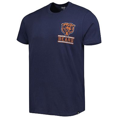 Men's '47 Navy Chicago Bears Open Field Franklin T-Shirt