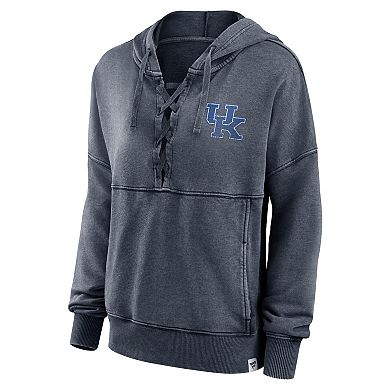 Women's Fanatics Branded Heathered Charcoal Kentucky Wildcats Overall Speed Lace-Up Pullover Hoodie