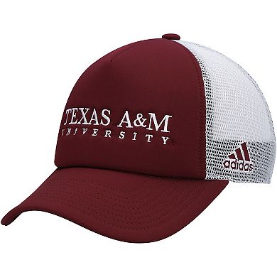 Men's adidas Maroon/White Texas A&M Aggies Foam Trucker Snapback Hat