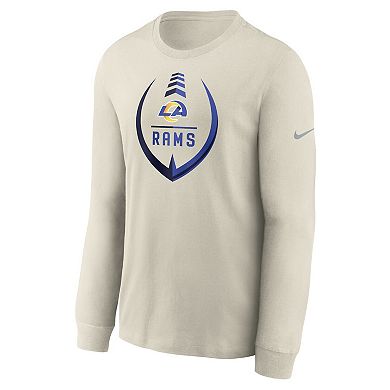 Men's Nike Bone Los Angeles Rams Icon Legend Long Sleeve Performance T-Shirt