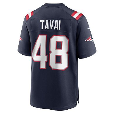 Men's Nike Jahlani Tavai Navy New England Patriots Game Player Jersey
