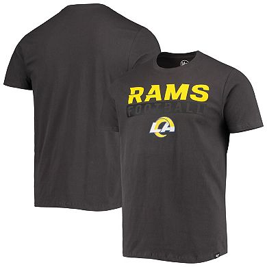 Men's '47 Charcoal Los Angeles Rams Dark Ops Super Rival T-Shirt