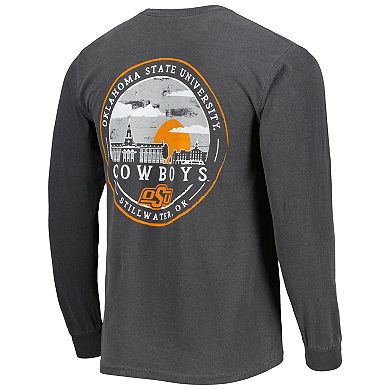 Men's Black Oklahoma State Cowboys Circle Campus Scene Long Sleeve T-Shirt